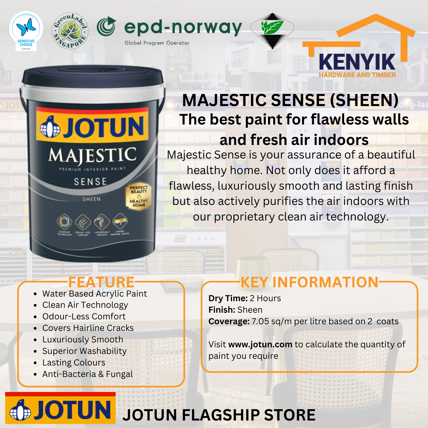 JOTUN 1 Litre Majestic Sense (Interior Paint)